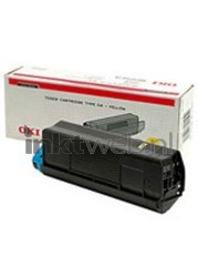 Oki C3100 Toner geel Combined box and product
