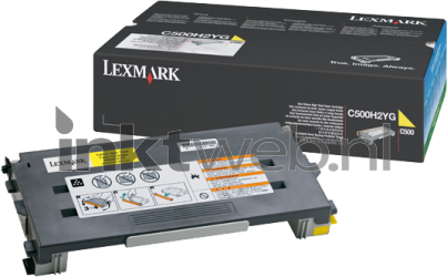 Lexmark C500 hc geel Combined box and product