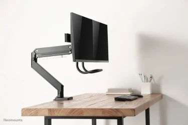 Neomounts Select NM-D775DXBLACK | 2-monitor arm met bureauklem zwart 