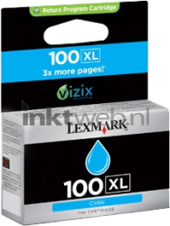 Lexmark 100XL cyaan Front box