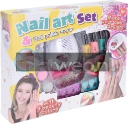 Free and Easy Nail Art set met nageldroger Combined box and product