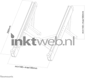 Neomounts NSLS010 | Opvouwbare laptopstandaard zilver Product only