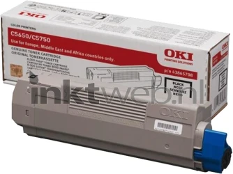 Oki C5650 / C5750 toner zwart Combined box and product