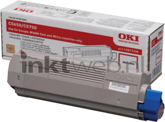 Oki C5650 / C5750 magenta Combined box and product