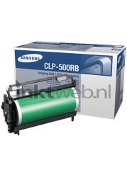 Samsung CLP500 zwart en kleur Combined box and product