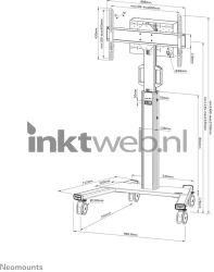 Neomounts Select FL50S-825BL1 | Mobiele vloersteun voor TV's zwart Product only