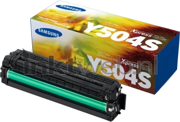 Samsung CLT-Y504S geel Combined box and product