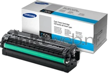 Samsung CLT-C504S cyaan Combined box and product