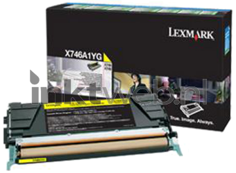 Lexmark X746, X748 geel Combined box and product