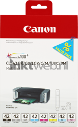 Canon CLI-42 8-pack zwart en kleur Front box