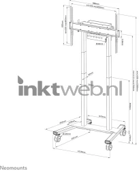 Neomounts FL55-875BL1 | Gemotoriseerde TV vloersteun zwart Product only