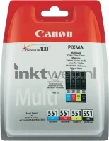 Canon CLI-551 4-Pack (Opruiming 4 x 1-pack los) zwart en kleur
