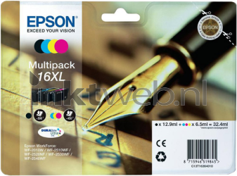 Epson 16XL Multipack zwart en kleur Front box