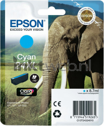 Epson 24XL cyaan Front box