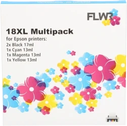 FLWR Epson 18XL Multipack zwart en kleur Front box