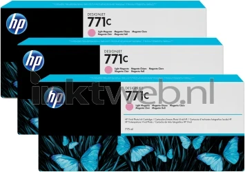 HP 771c 3-pack licht magenta Front box