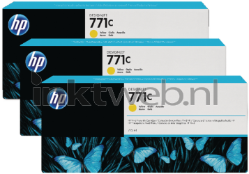 HP 771C 3-pack geel Front box