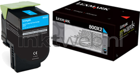 Lexmark 800X2 cyaan Combined box and product