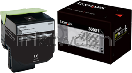 Lexmark 800X1 zwart Combined box and product