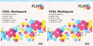 FLWR Epson 16XL Multipack (2 sets) zwart en kleur