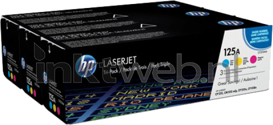 HP 125A 3-pack kleur Front box