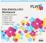 FLWR Canon CLI-551XL Multipack zwart en kleur