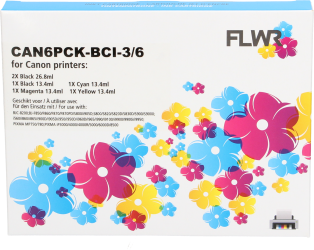 FLWR Canon BCI-3eBK / BCI-6 Megapack Front box