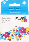 FLWR Dymo  99017 Hangmaplabel 12 mm x 50 mm  wit