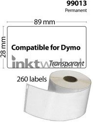 FLWR Dymo  99013 10-Pack 36 mm x 89 mm  transparant Product only