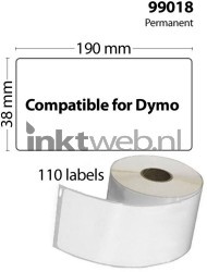 FLWR Dymo  99018 10-Pack 38 mm x 190 mm  wit Product only