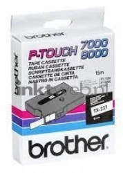 Brother  TX-611 zwart op geel breedte 6 mm Front box