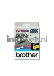 Brother  TX-631 zwart op geel breedte 12 mm Front box