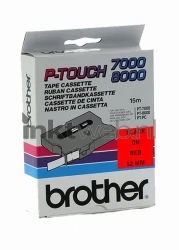 Brother  TX-431 zwart op rood breedte 12 mm Front box