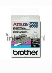 Brother  TX-335 wit op zwart breedte 12 mm Front box