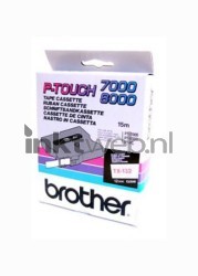 Brother  TX-132 rood op transparant breedte 12 mm Front box