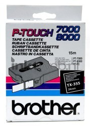 Brother  TX-355 wit op zwart breedte 24 mm Front box