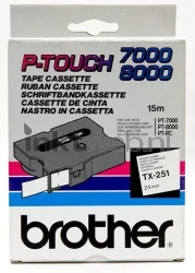 Brother  TX-251 zwart op wit breedte 24 mm Front box