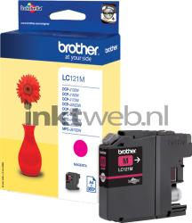 Brother LC-121M magenta Combined box and product