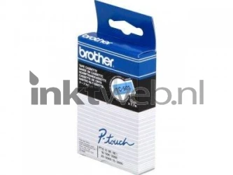 Brother  TC-501 zwart op blauw breedte 12 mm Front box