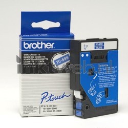 Brother  TC-595 wit op blauw breedte 9 mm Combined box and product