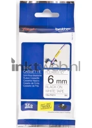 Brother  TZE-FX211 flexible tape zwart op wit breedte 6 mm Front box