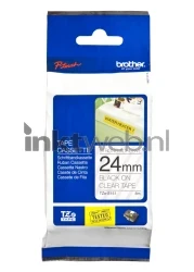 Brother  TZE-S151 sterk klevend zwart op transparant breedte 24 mm Front box