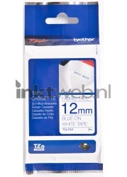 Brother  TZE-FA3 blauw op wit breedte 12 mm Front box