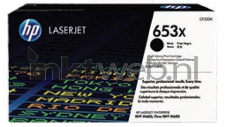 HP 653X zwart Front box