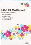 FLWR Brother LC-123 Multipack zwart en kleur