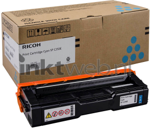 Ricoh 407544 cyaan Combined box and product