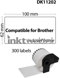 FLWR Brother  DK-11202 62 mm x 100 mm  wit Product only