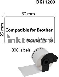 FLWR Brother  DK-11209 29 mm x 62 mm  wit Product only