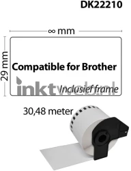 FLWR Brother  DK-22210 29 mm x  30.48 M wit Product only