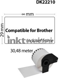 FLWR Brother  DK-22210  x 29 mm 30.48 m wit Product only